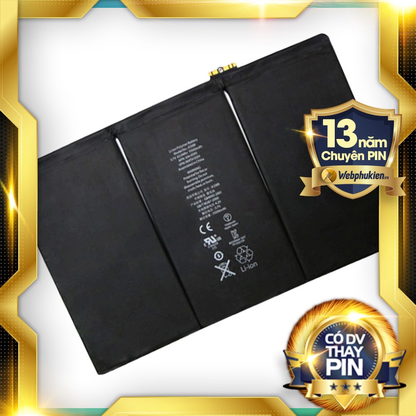 [14 Năm Chuyên PIN] Pin Zin cho iPad 3/4 - dung lượng 11560mAh