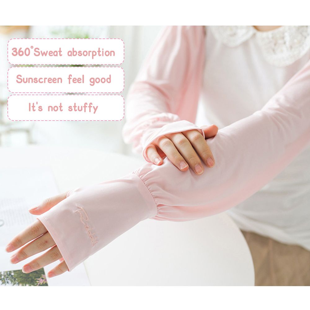 Đôi tay áo chống tia uv bằng lụa lạnh thời trang dành cho nam nữ đi xe đạp