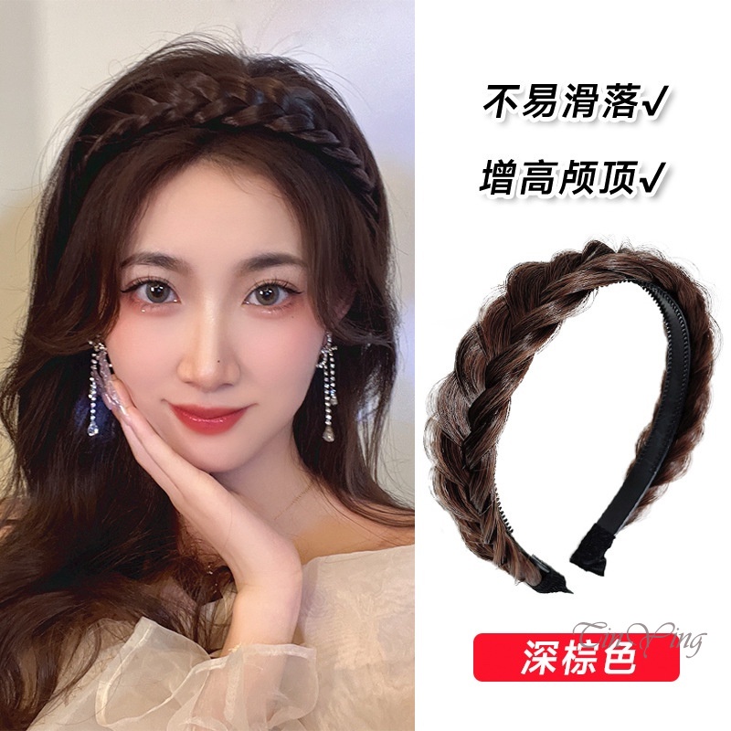 GETNOIVAS Băng Đô Nữ Kiểu Dây Bện Chống Trượt Dễ Thương