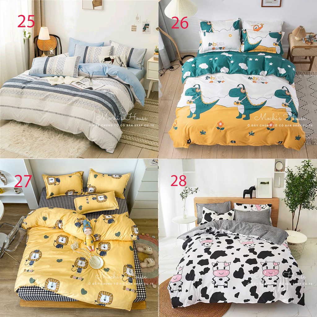 [DÀNH CHO NỆM CAO] SET CHĂN GA GỐI POLY COTTON NHIỀU MẪU MỚI NHẤT, GA GIƯỜNG ĐẸP