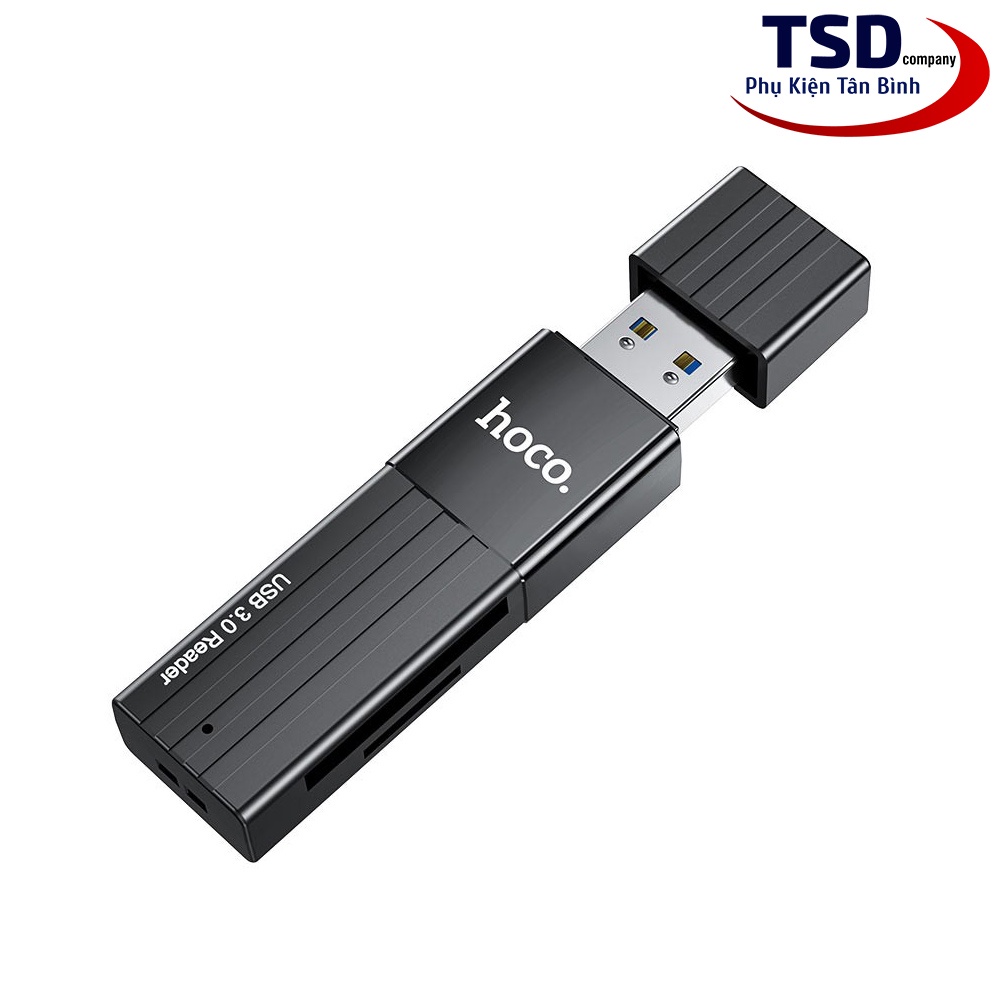 Đầu Đọc Thẻ Nhớ 3.0 Hoco HB20 Chính Hãng, Khe Cắm Thẻ SD &amp; Micro SD