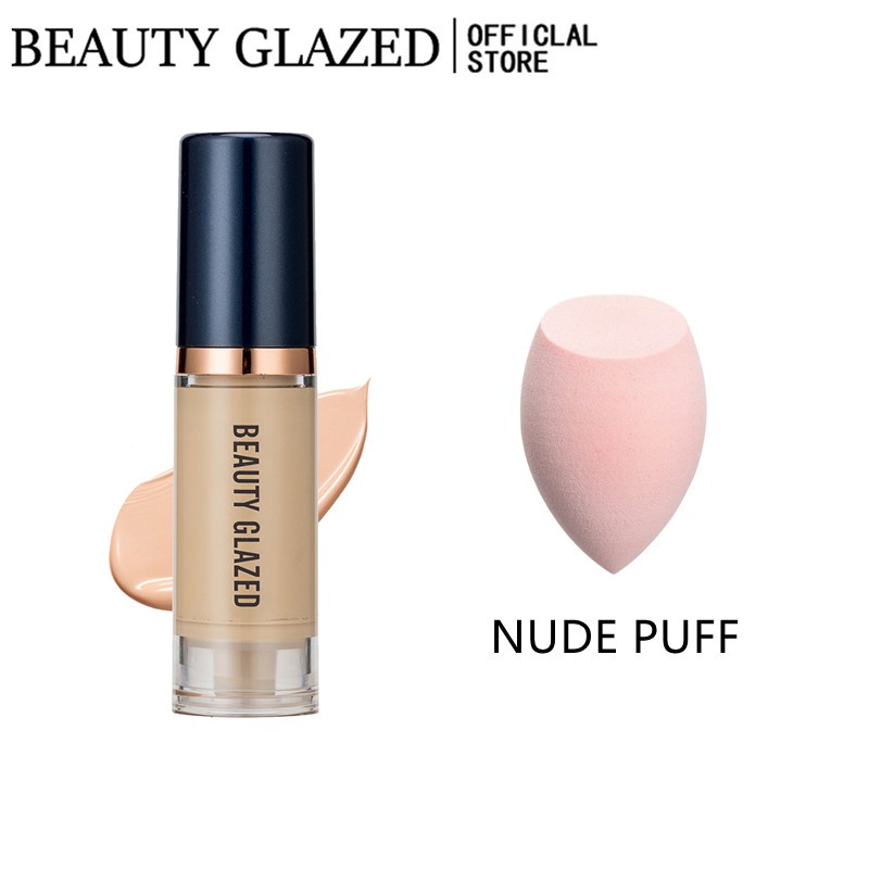 Kem nền mịn lâu trôi không thấm nước BEAUTY GLAZED kèm theo bông mút trang điểm | BigBuy360 - bigbuy360.vn