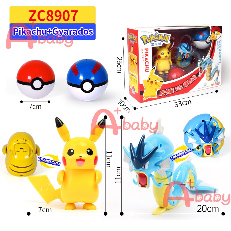 Pokemon Set 2/6 mô hình nhân vật hoạt hình pikachu/charizard/mewtwo/eevee/ash-greninja/lucario