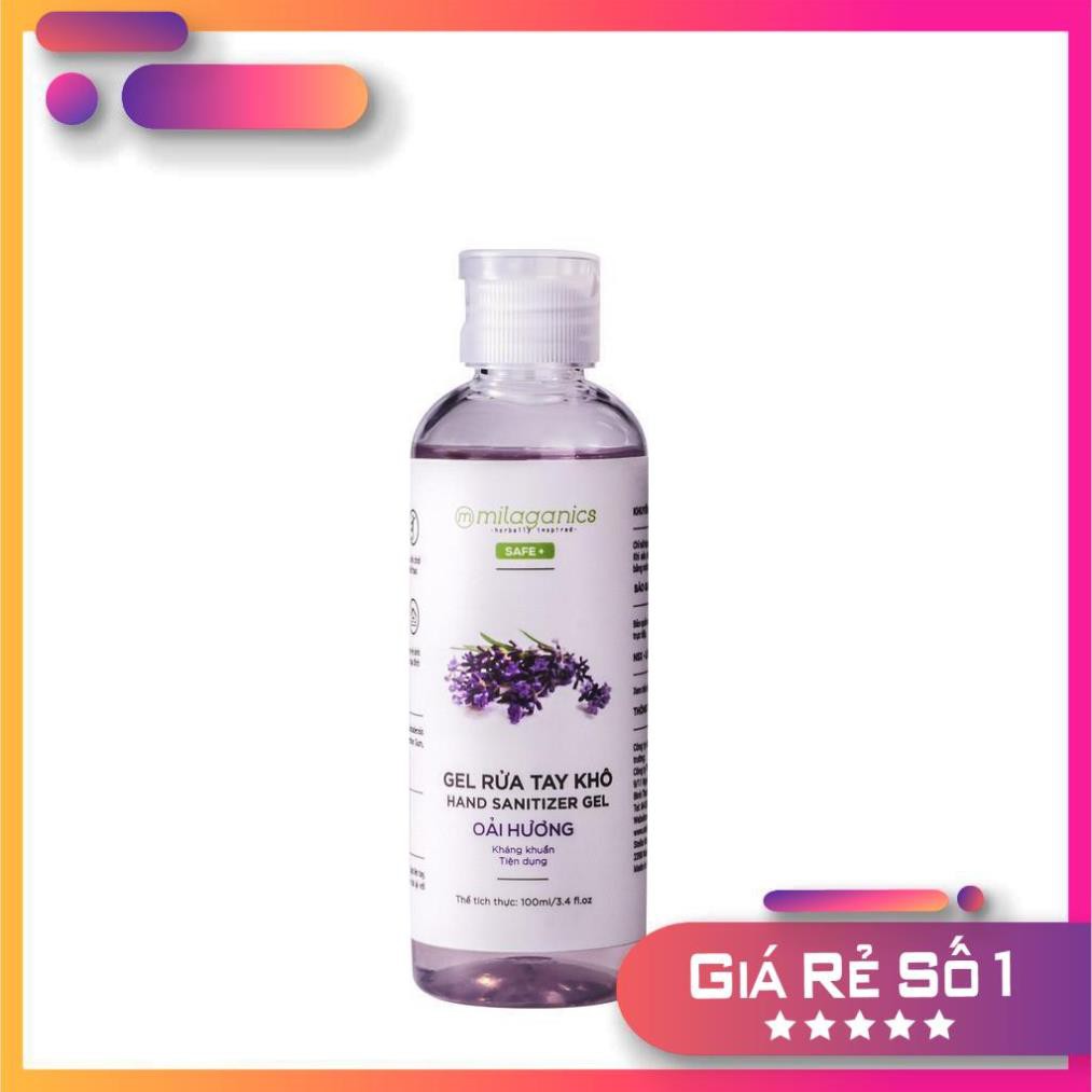 Gel rửa tay khô Oải Hương kháng khuẩn MILAGANICS 100ml