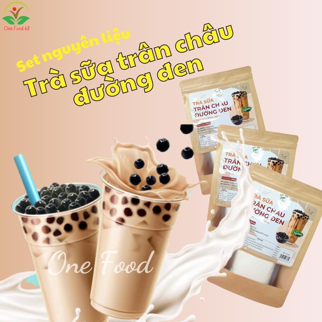 Set Trà Sữa Trân Châu Đường Đen Tự Pha, Set Nguyên Liệu Làm Trà Sữa 15 Ly, Onefood68