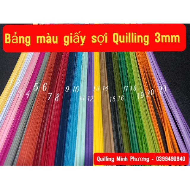 Giấy sợi Quilling 3mm 2mm