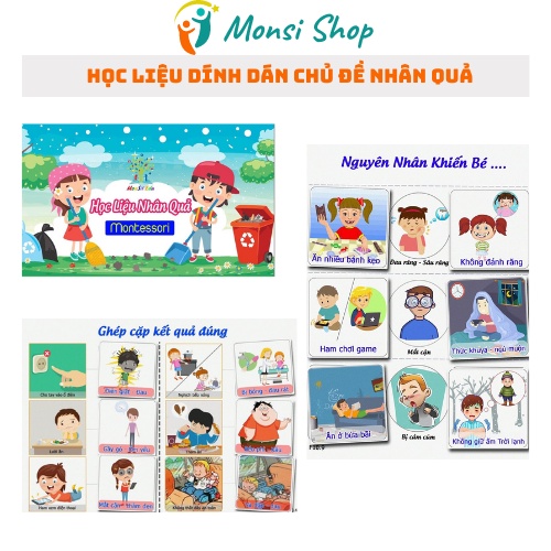 Học Liệu Bóc Dán Montessori Phát Triển Trí Thông Minh Cho Bé -