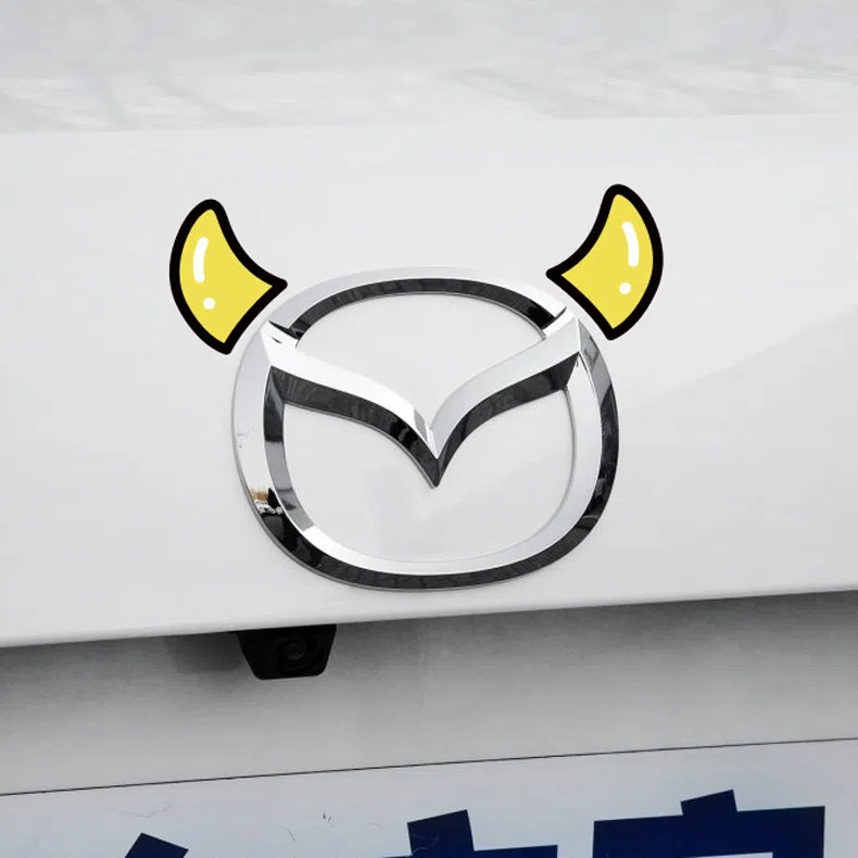 Miếng Dán Trang Trí Bình Xăng Xe Hơi Hình Tai Thỏ Hoạt Hình Vui Nhộn