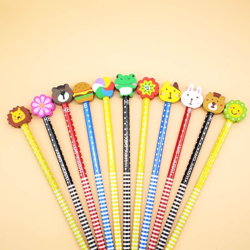 Bút chì kèm gôm nhiều hình