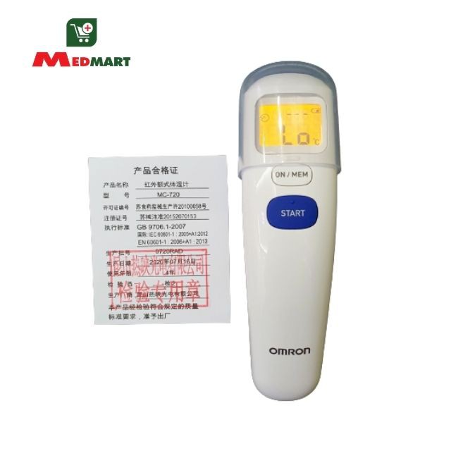 Nhiệt Kế Điện Tử Hồng Ngoại Đo Trán OMRON MC-720, 3 IN 1, Trán, Môi Trường, Nhiệt Độ Bề Mặt - Medmart