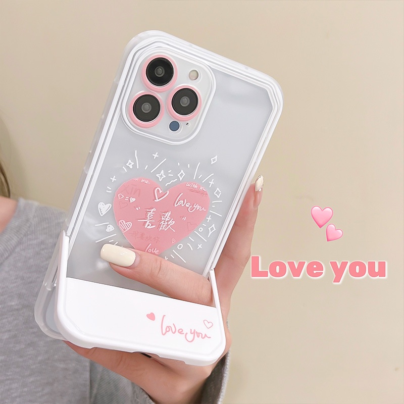 Ốp lưng iphoneỐp Điện Thoại  Kèm Giá Đỡ Tàng Hình Họa Tiết Hoạt Hình Dễ Thương Cho iphone 14 / 13Pro 12 / xs / 6 / 7 / 8PLUSDinuo case