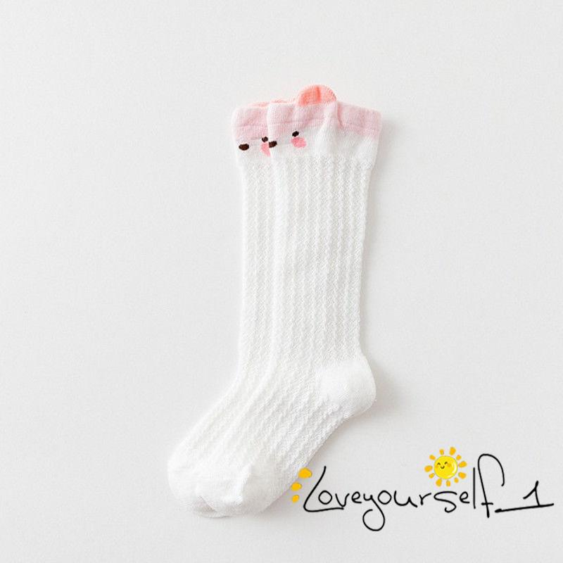 Loveq- Vớ Dài Qua Đầu Gối Họa Tiết Động Vật Dễ Thương Thoáng Khí Giữ Ấm Cho Bé