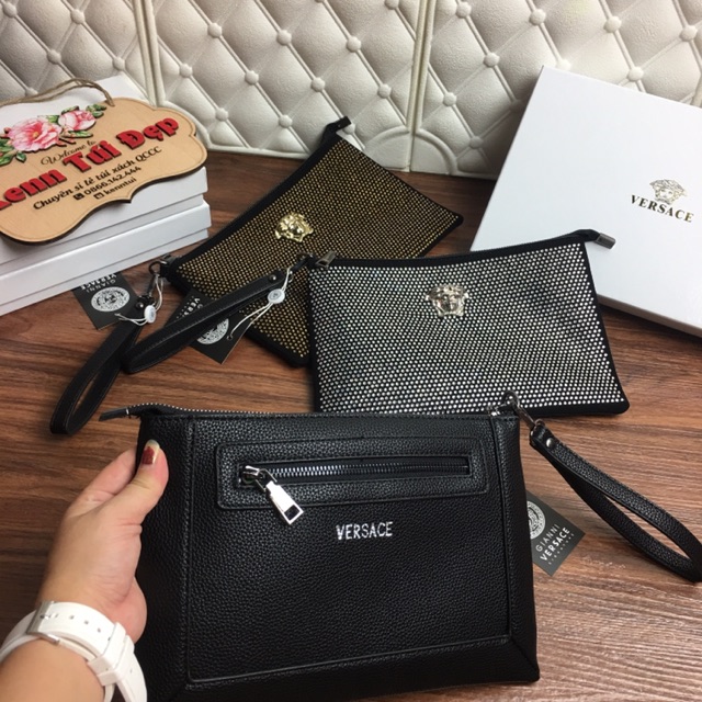 Túi cầm tay dự tiệc sang chảnh clutch đá fullbox