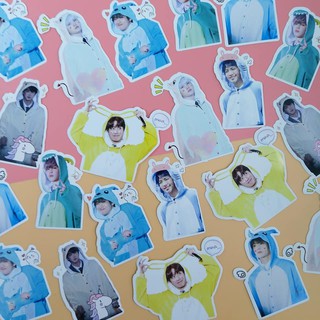 Set 7 sticker dán điện thoại, laptop BTS WTour, Muster