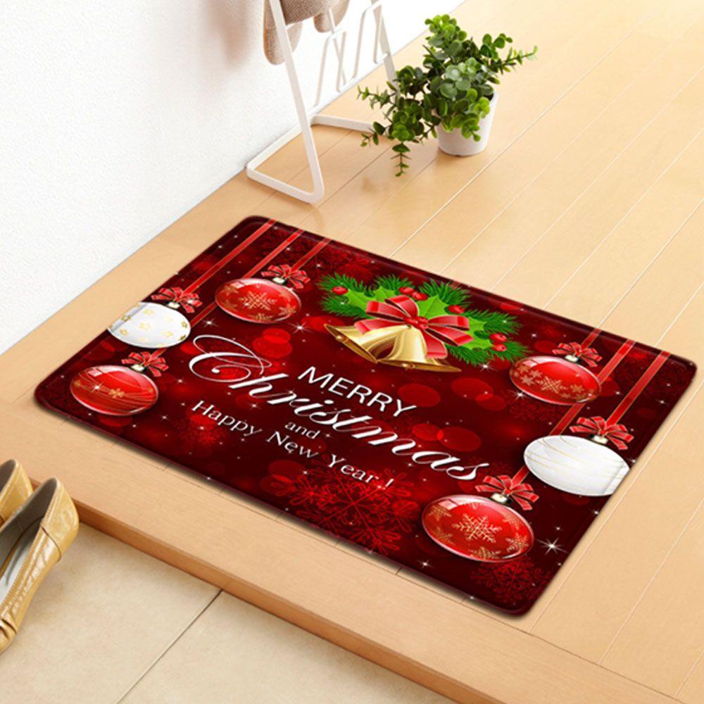 YNATURAL Thảm Trải Sàn Họa Tiết Giáng Sinh