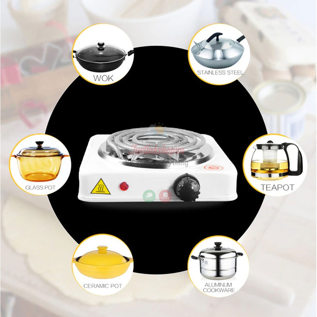 Bếp hơ lá trầu cho bé, bếp điện mini 1000W - Bảo hành 6 tháng