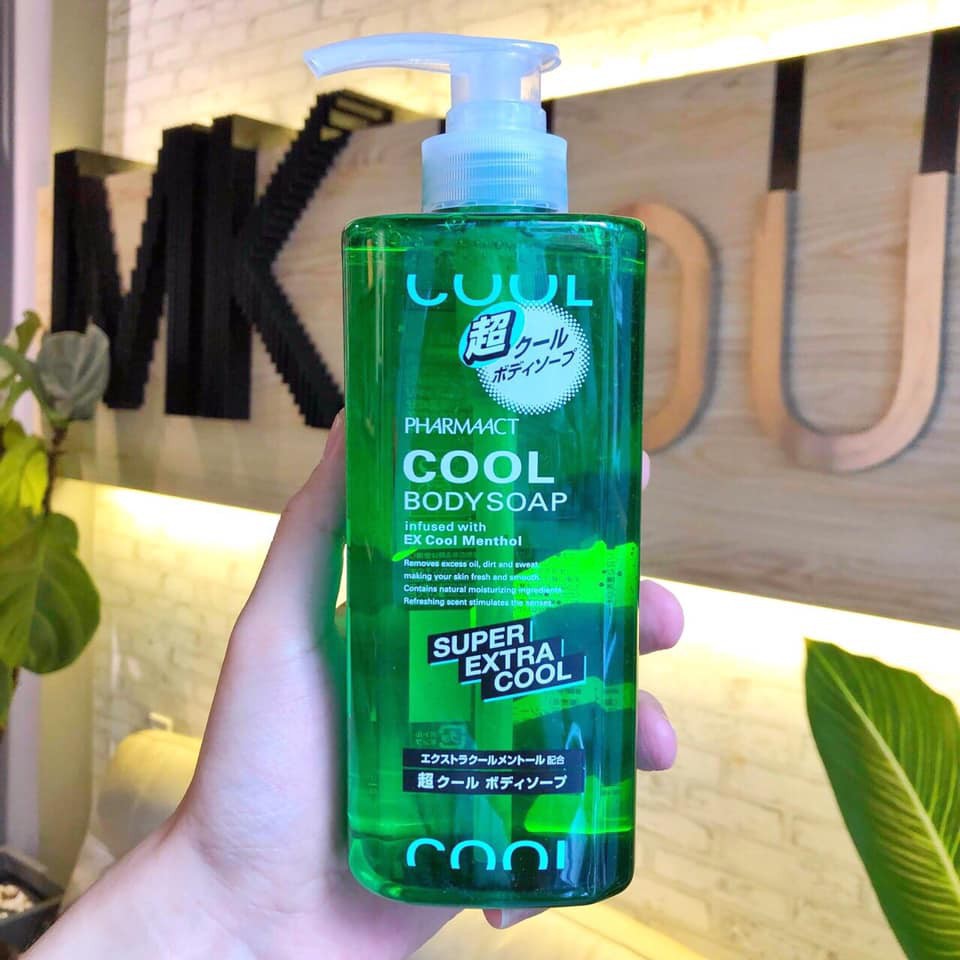 Sữa Tắm Nam Nhật Bản Bạc Hà Siêu Mát Lạnh Pharmaact Extra Cool Body Soap (600ml)