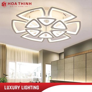 Đèn mâm ốp trần cánh hoa tam giác, đèn led  trang trí phòng khách, phòng ngủ, 3 chế độ ánh sáng