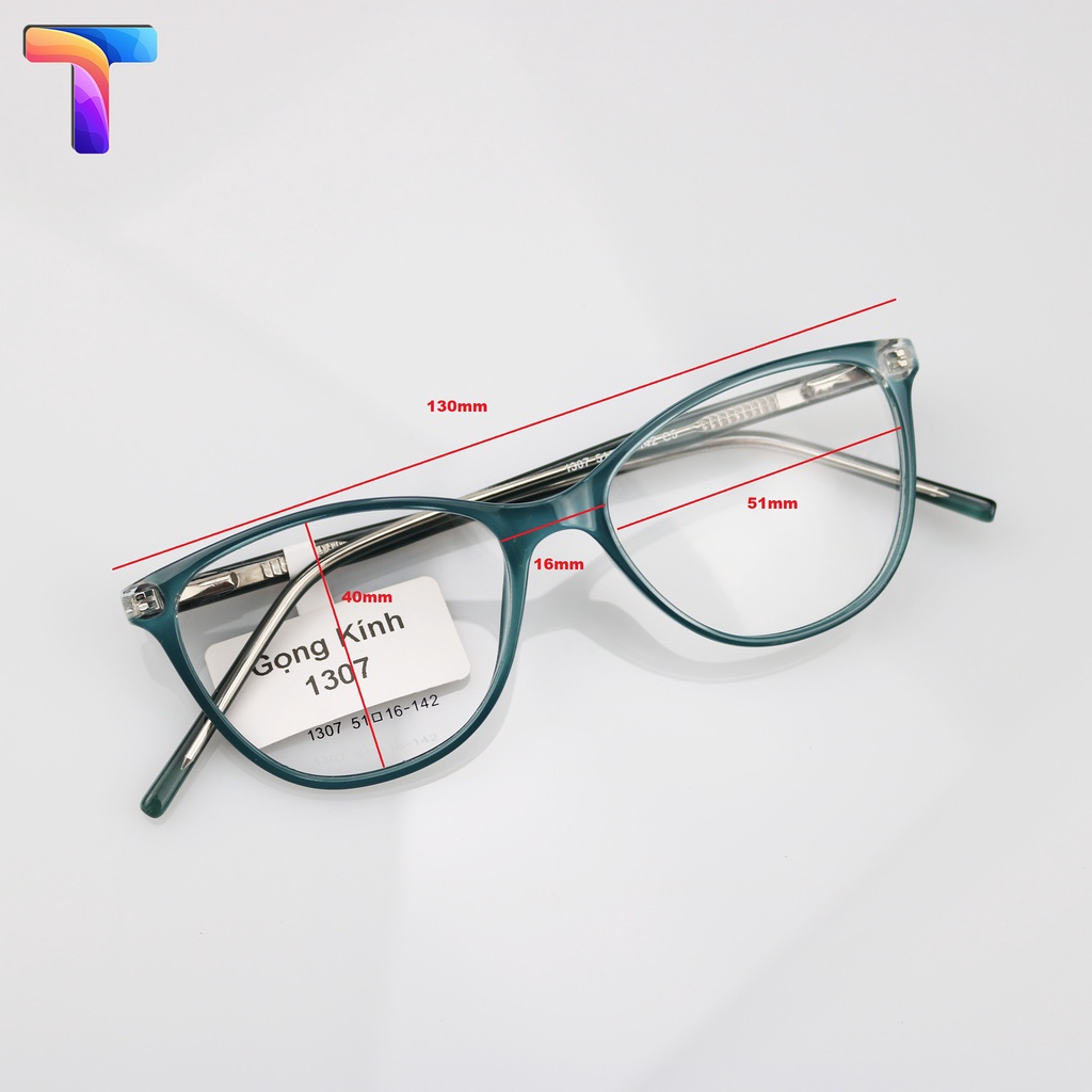 Gọng kính trẻ em mắt mèo kim loại nhựa 1307