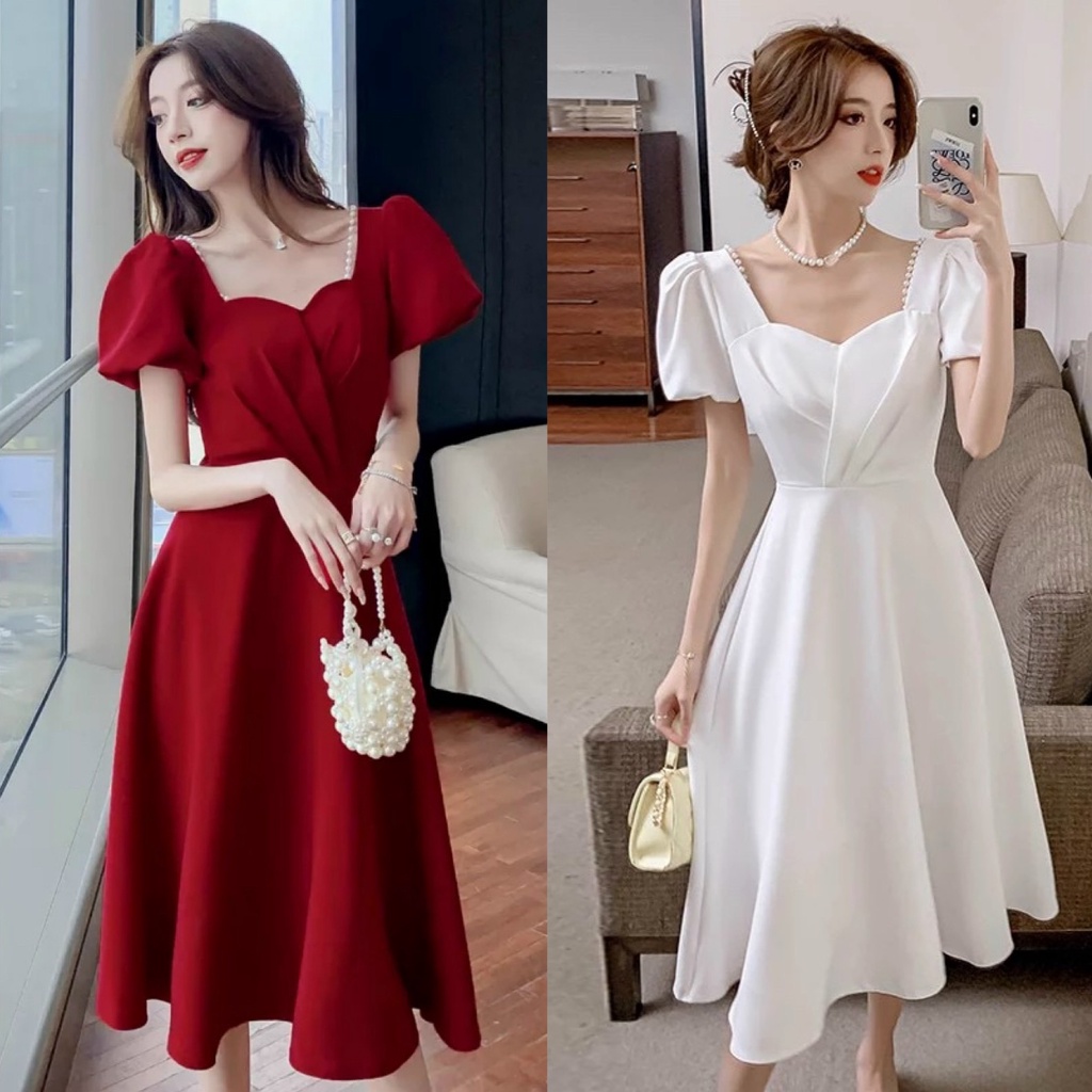 Đầm váy nữ xòe dự tiệc xinh xắn, tôn da với 3 màu chủ đạo siêu hot dành cho các nàng đi chơi, dự tiệc