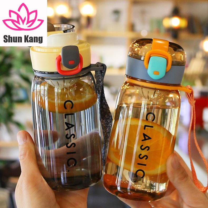 Cốc nước nhựa Shun Kang phong cách Nhật Bản và Hàn Quốc với kiểu dáng ly đơn giản, tiện dụng