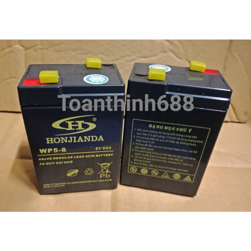 Bình acquy khô 6v 5Ah Honjianda