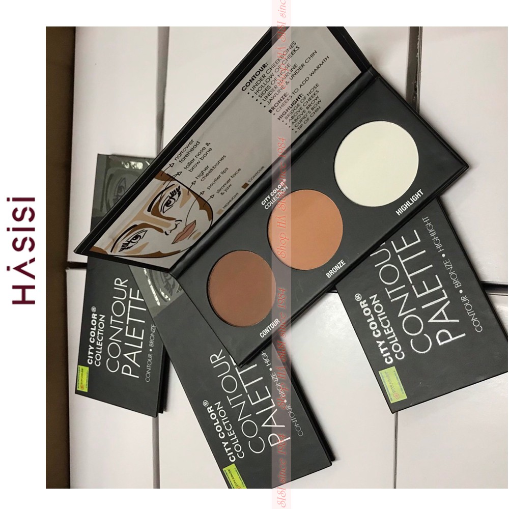 PHẤN TẠO KHỐI 3 Ô CITY COLOR CONTOUR EFFECTS PALETTE