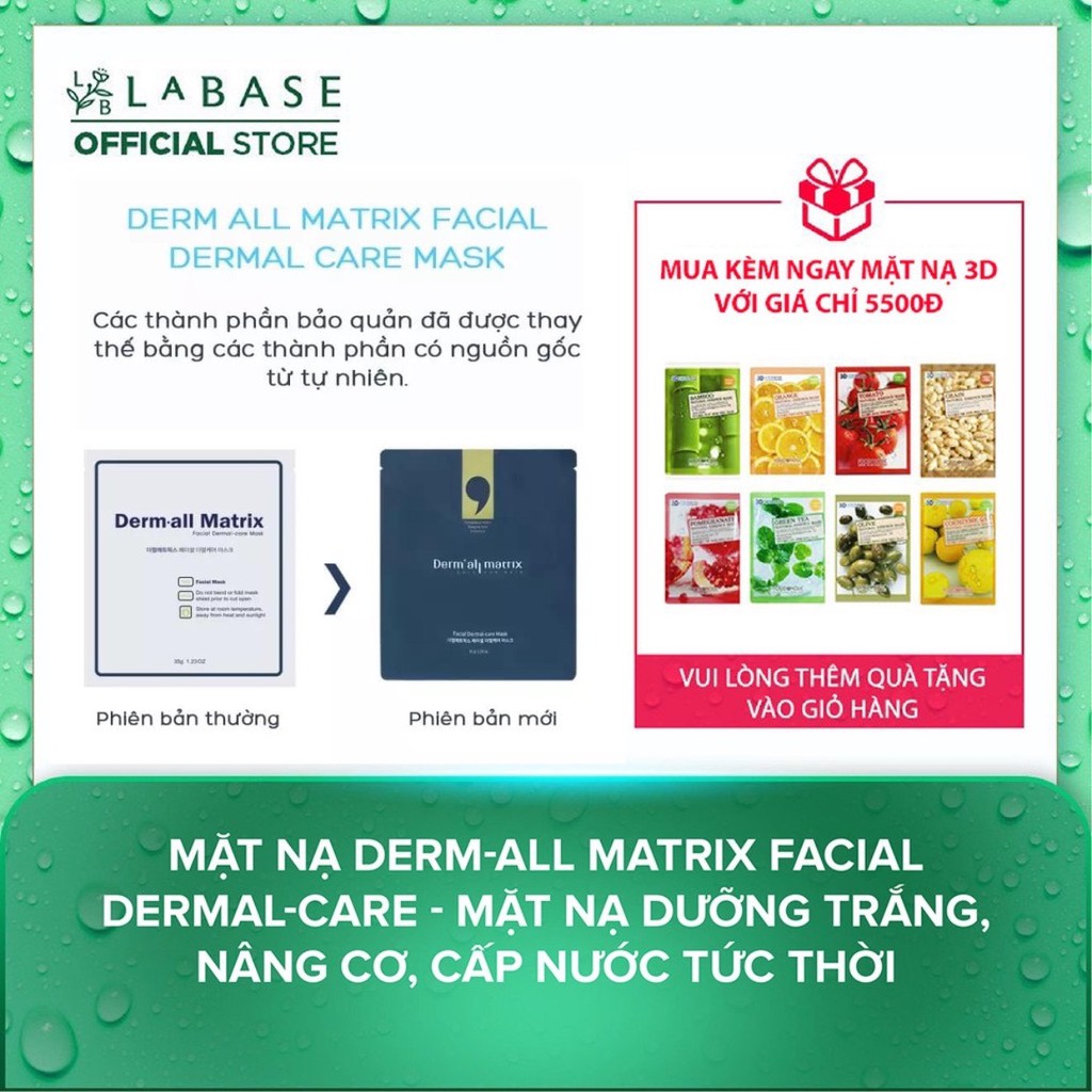 Mặt nạ Derm-All Matrix Facial Dermal-Care - Mặt nạ dưỡng trắng, nâng cơ, cấp nước tức thời