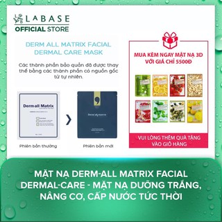 Mặt nạ Derm-All Matrix Facial Dermal-Care - Mặt nạ dưỡng trắng, nâng cơ, cấp nước tức thời thumbnail