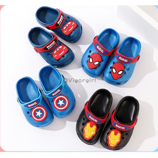 VG Dép Spider-Man Giày trẻ em lỗ 1-6 tuổi