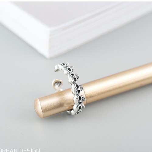 Nhẫn Bạc Nữ S925 Thiết Kế Hình Đầu Lâu Độc Đáo Cá Tính N1712 - Bảo Ngọc Jewelry