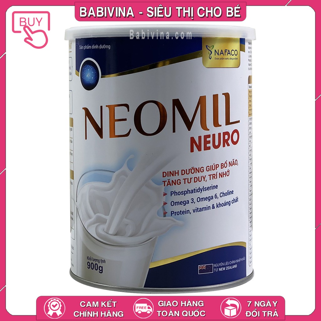 Sữa Neomil Neuro 400g - 900g | Dinh Dưỡng Giúp Bổ Não, Tăng Tư Duy, Cường Trí Nhớ, Tăng Miễn Dịch, Ngủ Giấc Sâu Babivina