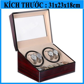 Hộp Lắc Đồng Hồ Cơ💥Hộp đựng đồng hồ cơ 4 xoay và 6 trưng bày