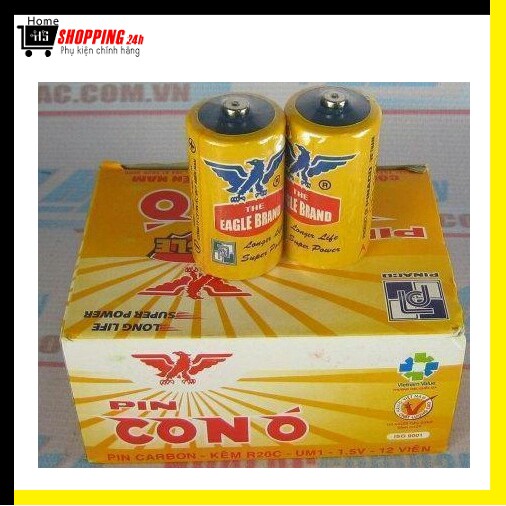 Hộp 12 Viên Pin Con Ó vàng - Pin Đại