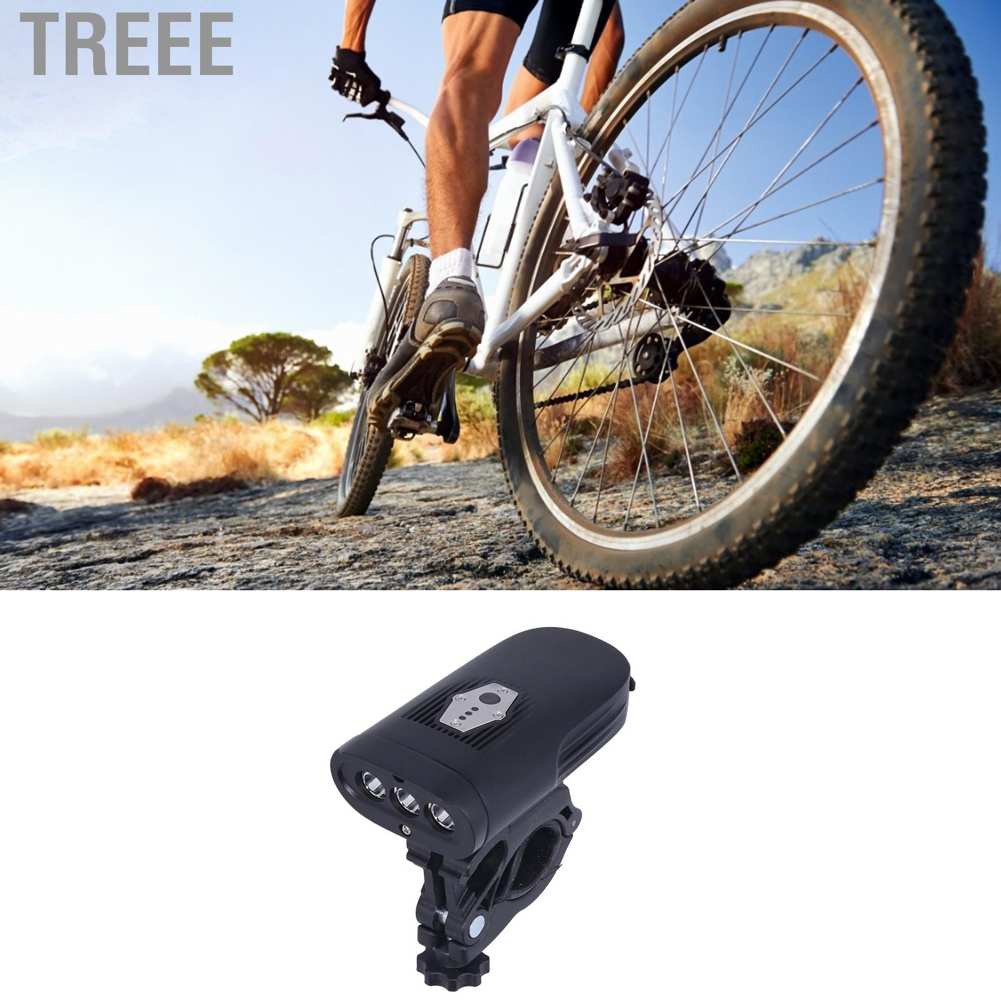Treee MTB Bicycle Light LED Mountain Road Bike Front Headlight USB Rechargeable Cycling Parts