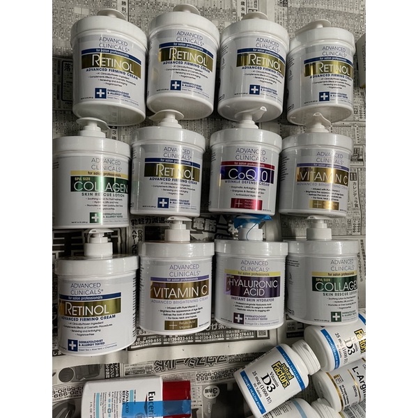 KEM  ADVANCED CLINICALS RETINOL 454g  DƯỠNG CHỐNG LÃO HOÁ DA  NGỪA CHỨNG VIÊM NANG LÔNG GIÚP DA TRẮNG MỊN SĂN CHẮC