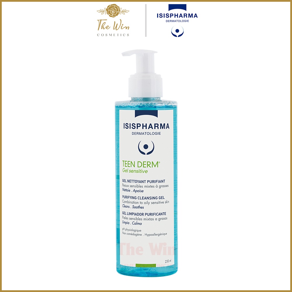 [Chính Hãng] [ Giá Sỉ] Gel Rửa Mặt Giảm Nhờn Mụn Cho Da Nhạy Cảm Teen Derm Gel Sensitive Isis Pharma