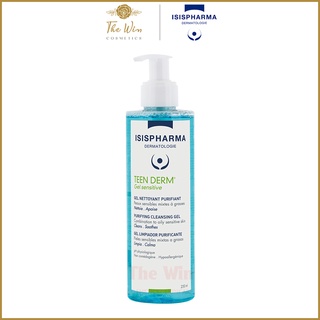 [CHÍNH HÃNG] [ GIÁ SỈ] Gel Rửa Mặt Giảm Nhờn Mụn Cho Da Nhạy Cảm Teen Derm Gel Sensitive ISIS Pharma