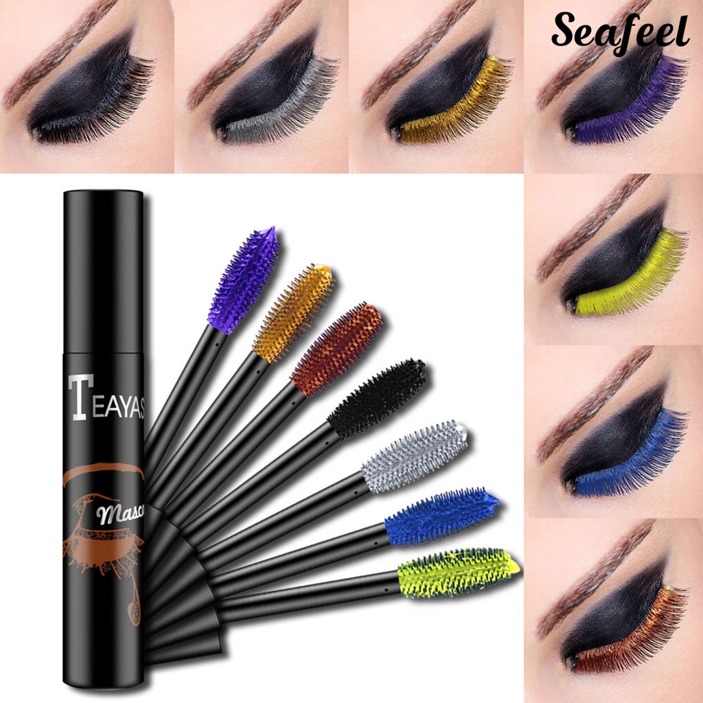 (Hàng Mới Về) Mascara Sợi Tổng Hợp Nhanh Khô Màu Sắc Cầu Vồng 3d 5g