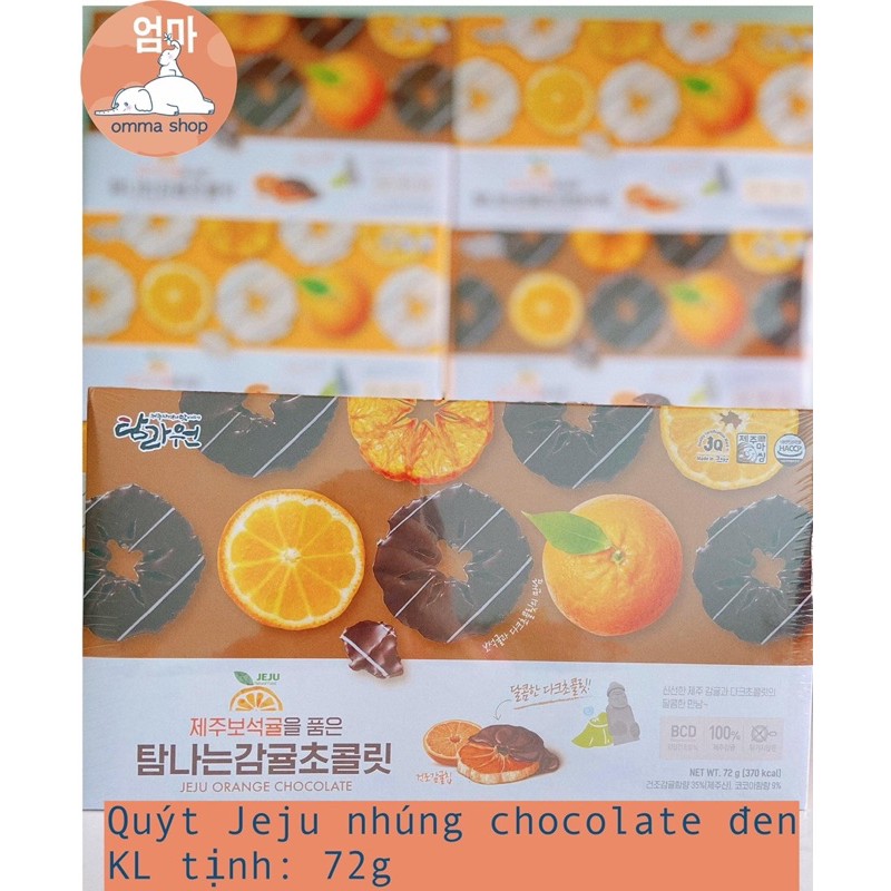 Quýt Jeju nhúng Chocolate đen/trắng Hàn quốc bổ sung chất xơ cho hệ tiêu của bé