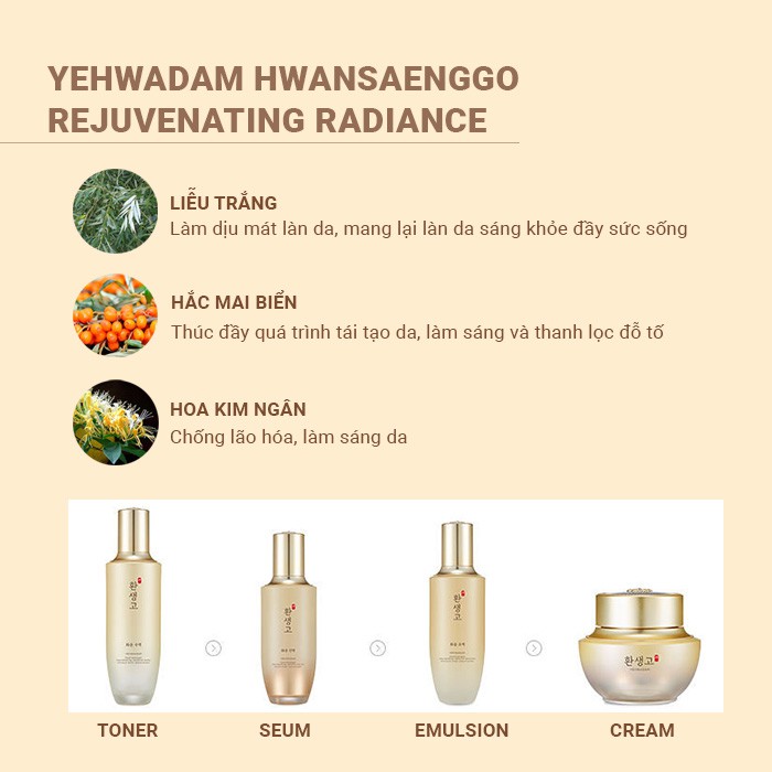 [Mã COSTFS60K -10% đơn 400K] Nước Cân Bằng Dưỡng Da TheFaceShop Yehwadam Hwansaenggo Rejuvenating Radiance Toner 160ml