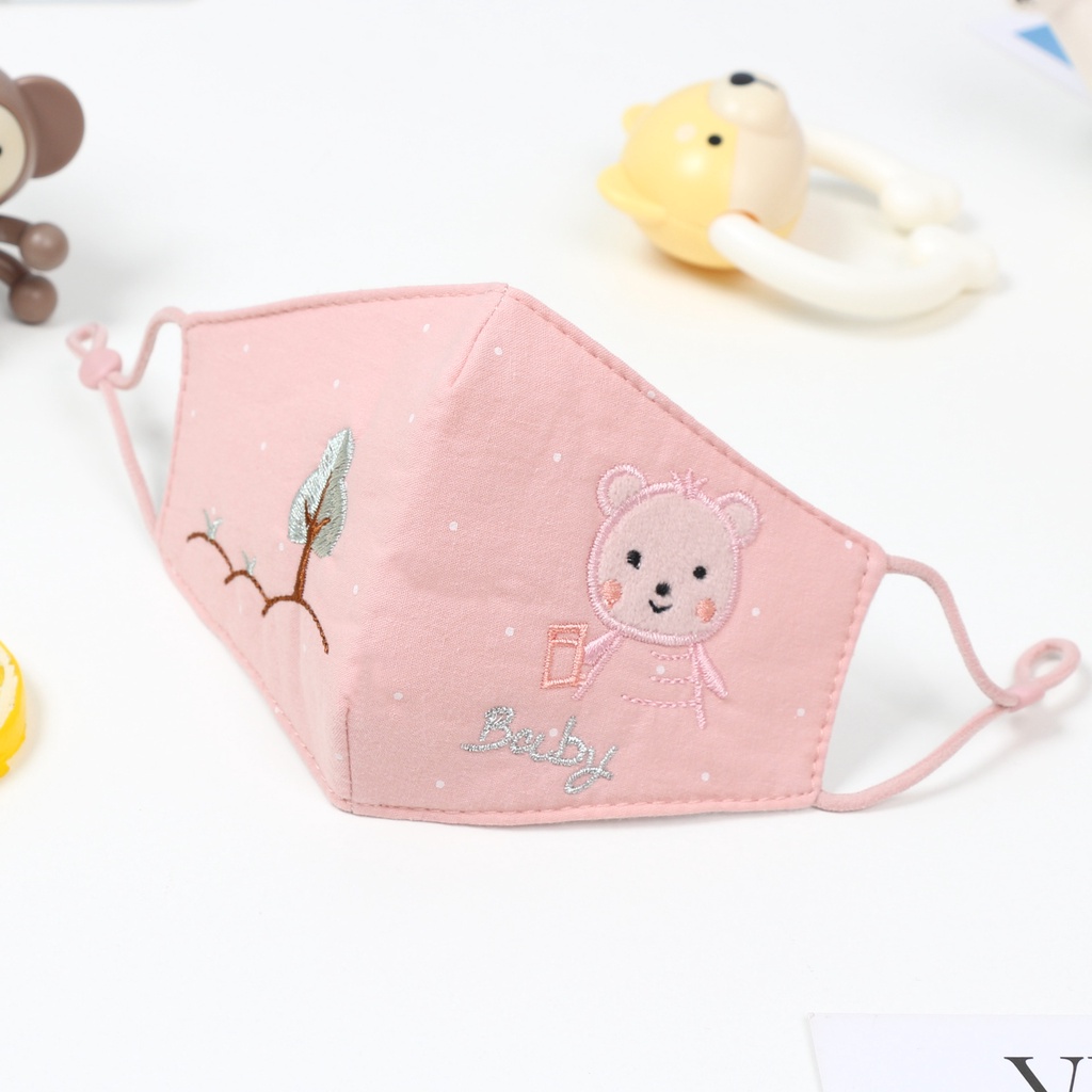 Khẩu Trang Chống Bụi Thoáng Khí Có Thể Tái Sử Dụng Thiết Kế Hoạt Hình Dễ Thương Cho Trẻ Em 1-4 Tuổi