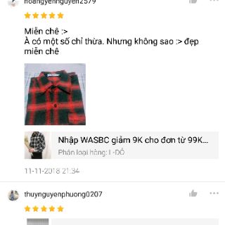 Sơ mi caro unisex / sơ mi flannel
