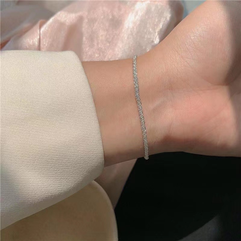 Vòng Tay Chuỗi Hạt Hình Mặt Trăng Lấp Lánh Nhiều Màu Thời Trang Cho Nữ