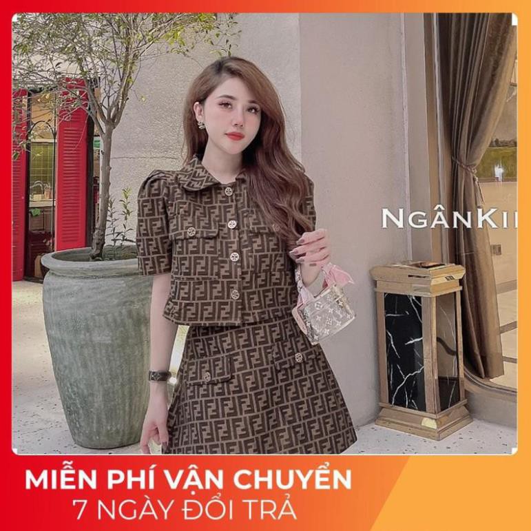 [ 𝐅𝐑𝐄𝐄 𝐒𝐇𝐈𝐏 ] Set Bộ Đùi Vest Nâu Tây Họa Tiết Chữ