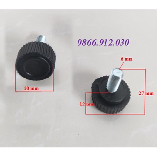 Đế tăng chỉnh, chân tăng chỉnh đế cao su loại đặc D20 REN M6 x 20 mm