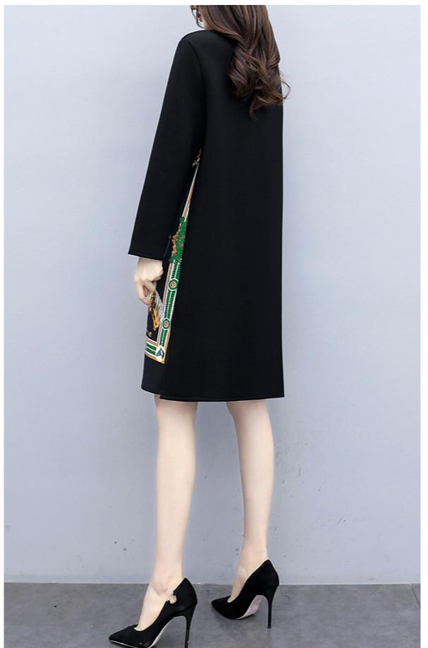 New Autumn Plus Size 5XL Women Korean Fashion Retro Printing Dress Casual Loose Long Sleeve Party Midi Dresses | BigBuy360 - bigbuy360.vn
