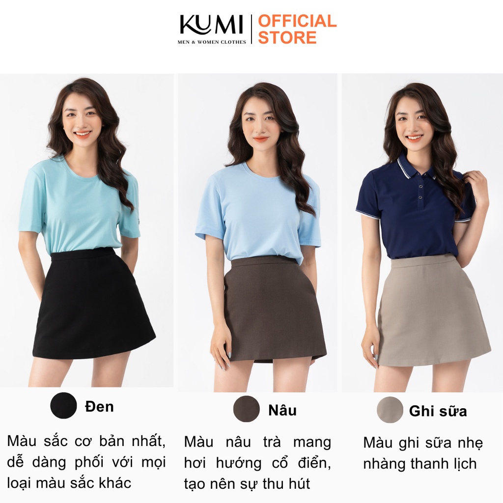 Chân Váy Chữ A Chất Kaki Cao Cấp Co Dãn Có Quần Trong - 3 Màu Đen, Nâu, Ghi Sữa