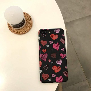 D8 - Ốp lưng silicon dẻo hình trái tim vẽ