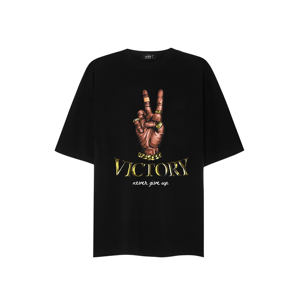 Áo Thun Đẹp MYO Vải Cotton In Hình Victory